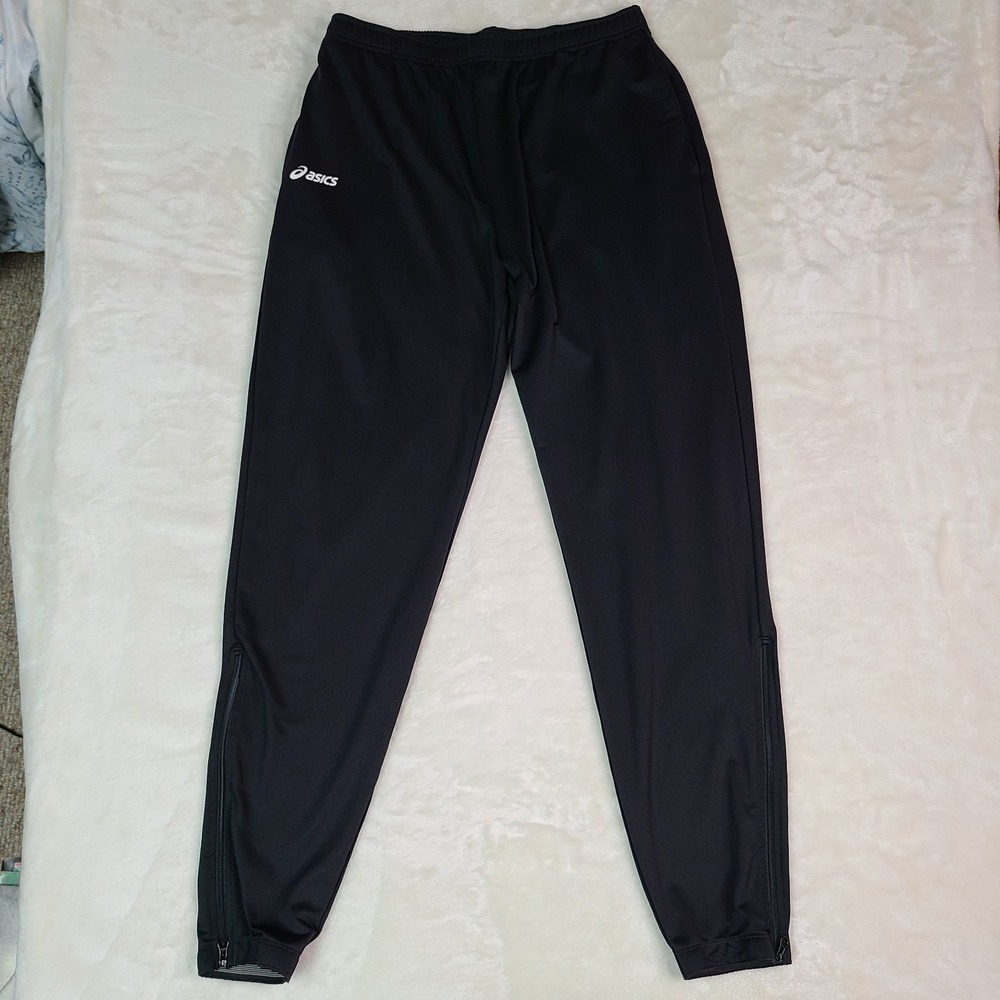 ASICS Mens Black Track Aptitude 2 Run Pants Large Stretch Training Tapered